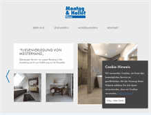 Tablet Screenshot of fliesen-montag-hollet.de